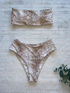 Snake Print | Bandeau Bikini